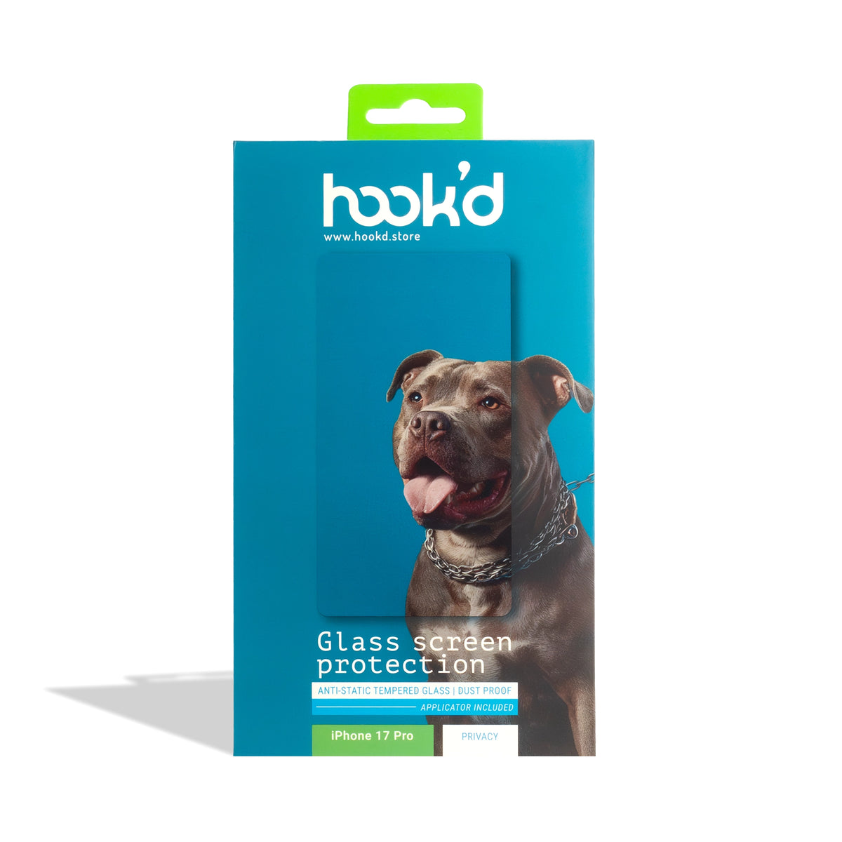 Hook’d iPhone 17 Pro Screen Protector with Applicator - Privacy