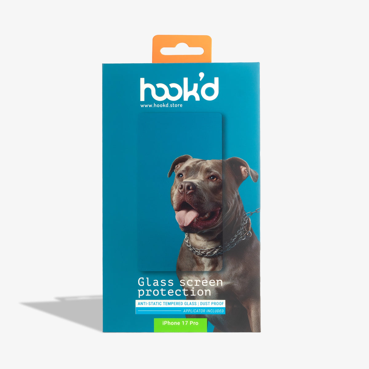 Hook’d iPhone 17 Pro Screen Protector With Applicator - Clear