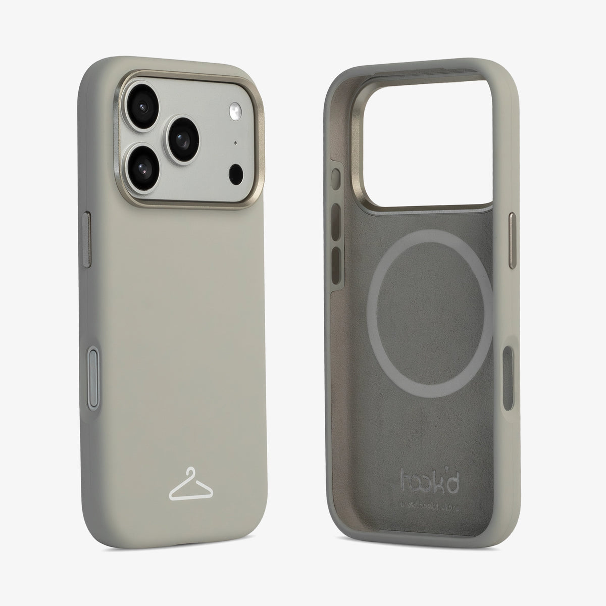 Hook’d iPhone 17 Pro MagSafe Silicone Case - Cool Grey