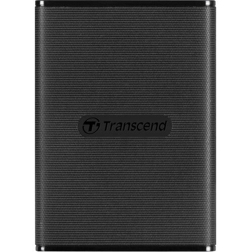 Transcend SSD external black color front view