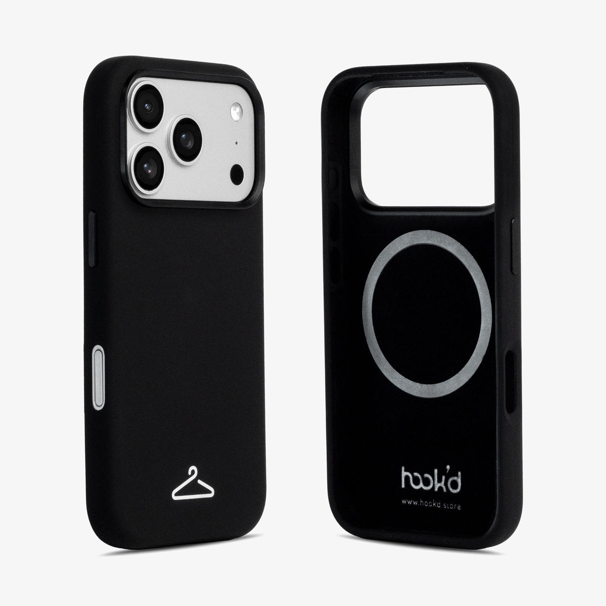 Hook’d iPhone 17 Pro MagSafe Silicone Case - Midnight Black