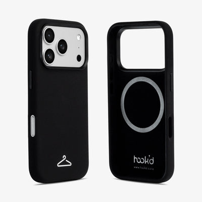 Hook’d iPhone 17 Pro MagSafe Silicone Case - Midnight Black