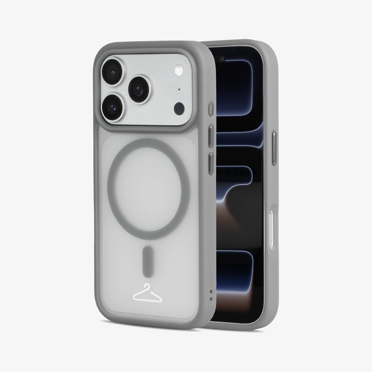 Hook’d iPhone 17 Pro MagSafe Halo Case - Cool Grey