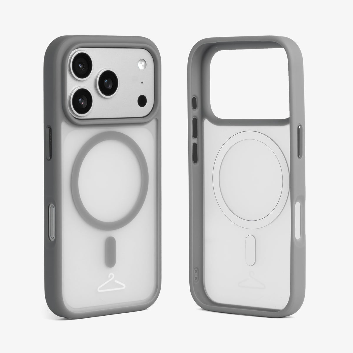 Hook’d iPhone 17 Pro MagSafe Halo Case - Cool Grey