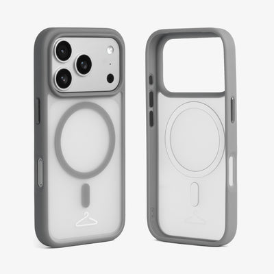 Hook’d iPhone 17 Pro MagSafe Halo Case - Cool Grey