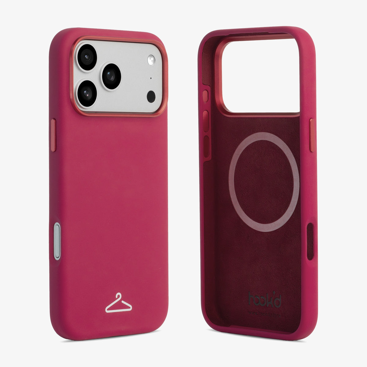 Hook’d iPhone 17 Pro Max Silicone Magsafe Case - Bloom Red